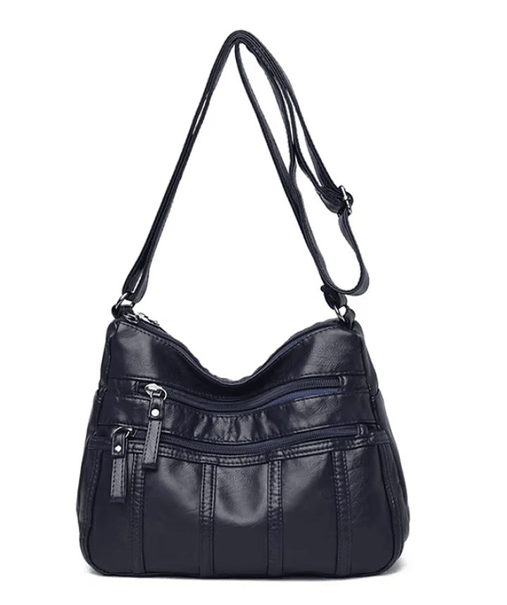 Iseline | Pebbled Multi Zip Crossbody Bag for Women