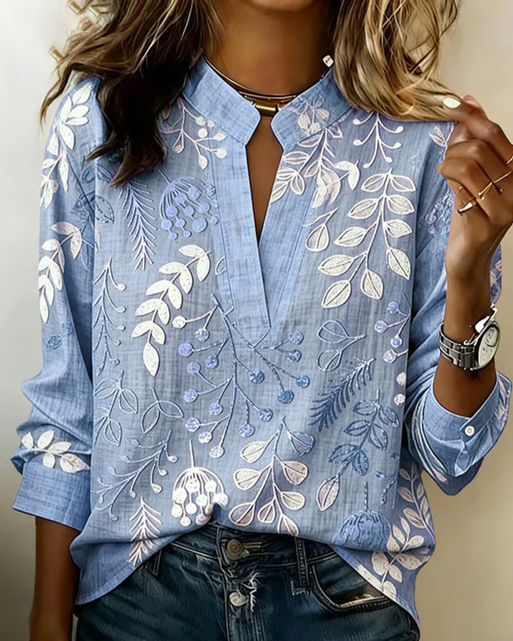 Matilda Rose | Cushioned Soft Touch Floral Blouse for Women