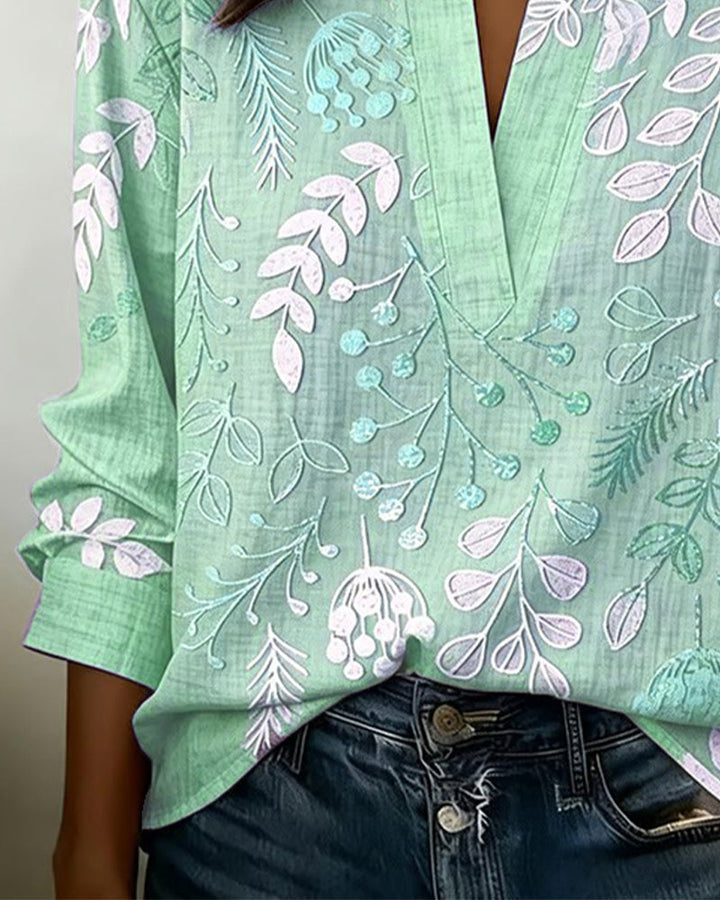 Matilda Rose | Cushioned Soft Touch Floral Blouse for Women
