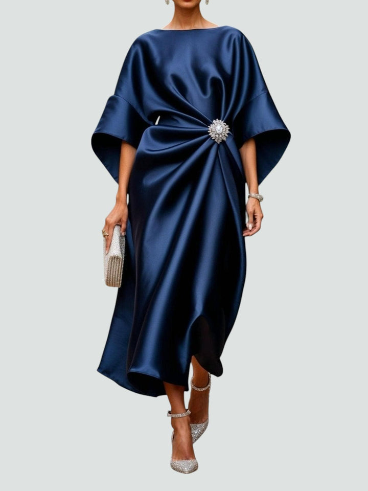 Maelys | Twisted Twist Front Midi Dress for Women