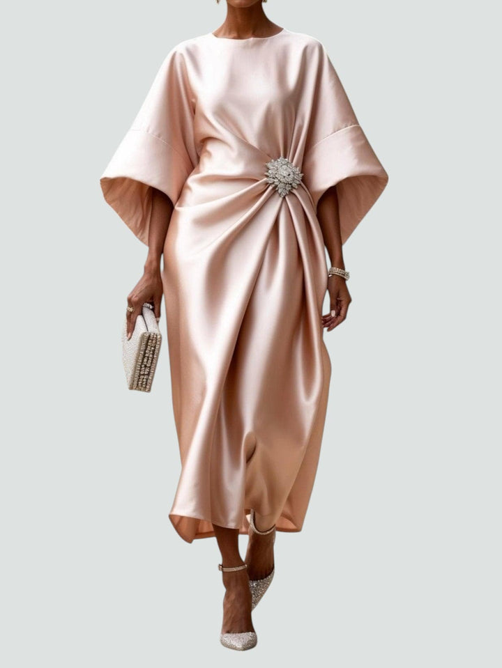 Maelys | Twisted Twist Front Midi Dress for Women