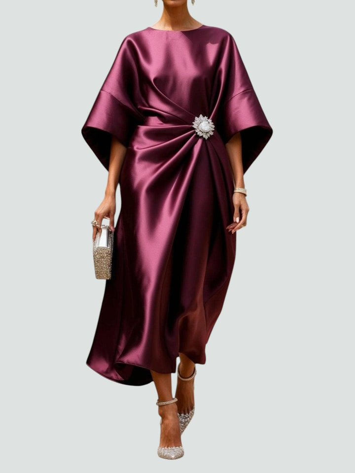 Maelys | Twisted Twist Front Midi Dress for Women