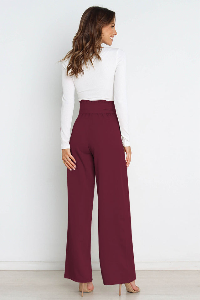 Winona | Matte High Waist Wide Leg Trousers for Women