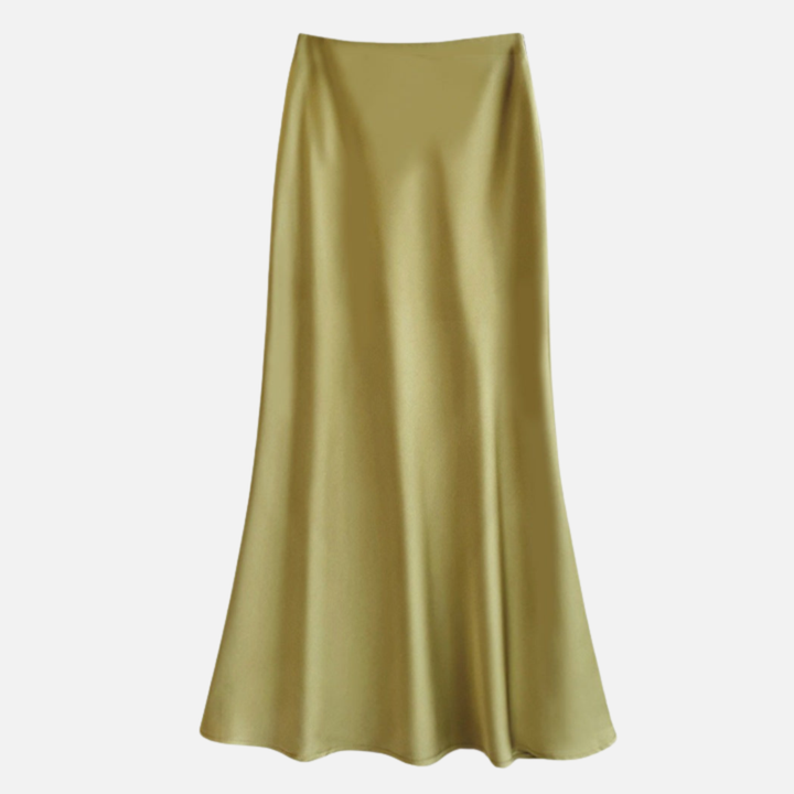 Marisol | Sheeny Satin Bias Cut Long Skirt for Women