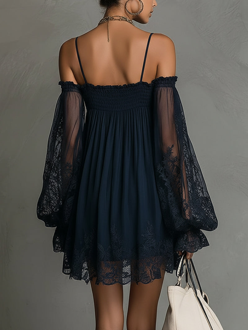 Helena | Bared Off Shoulder Lace Dress for Women