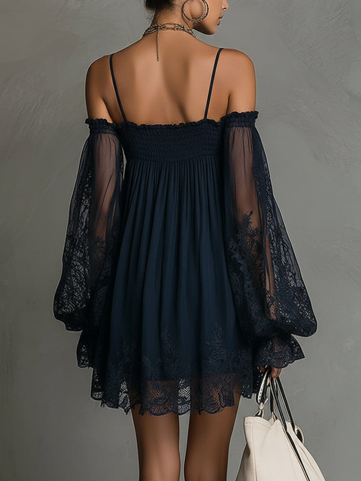 Helena | Bared Off Shoulder Lace Dress for Women