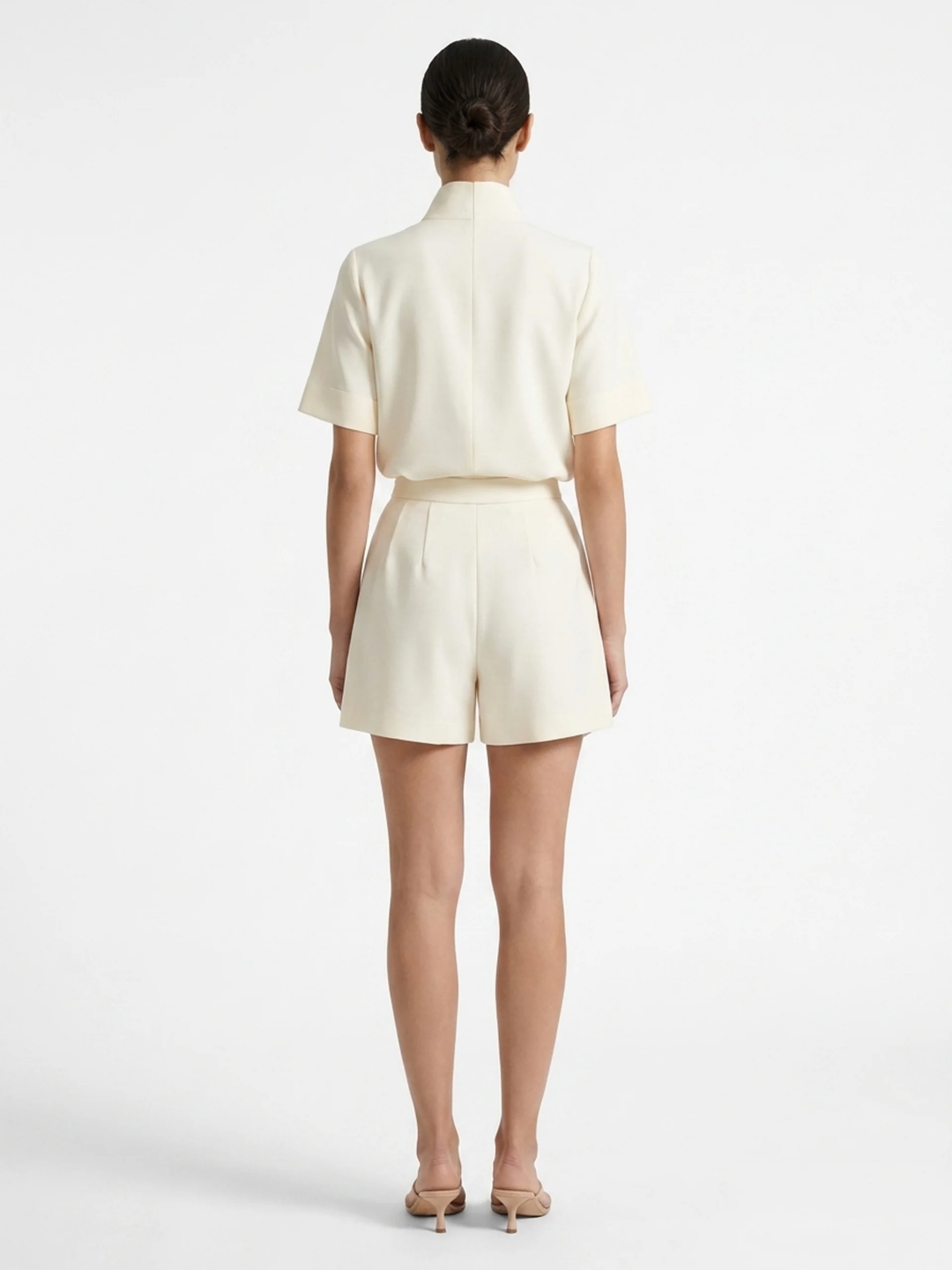 Irene | Clasped Stand Collar Blouse for Women
