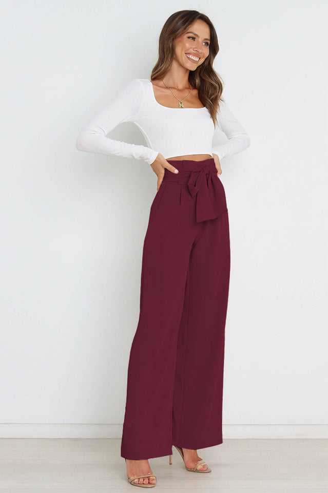 Winona | Matte High Waist Wide Leg Trousers for Women