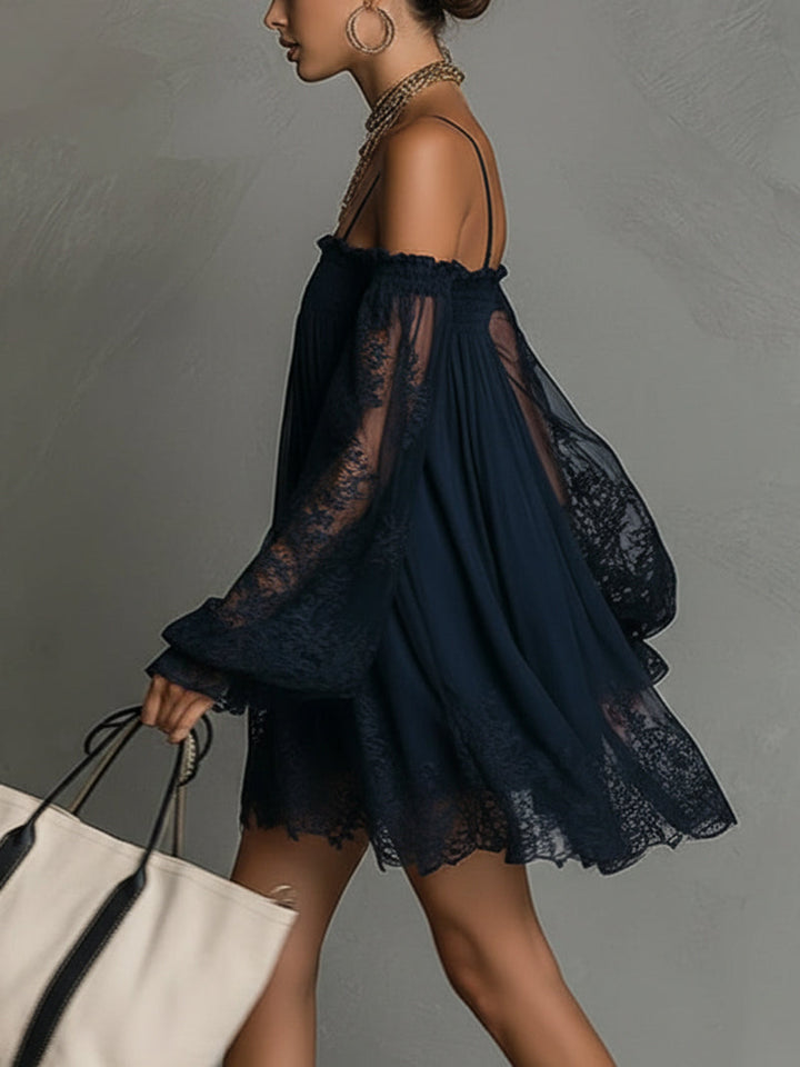 Helena | Bared Off Shoulder Lace Dress for Women