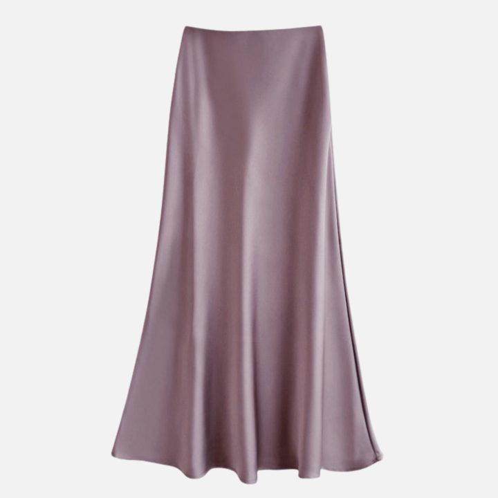 Marisol | Sheeny Satin Bias Cut Long Skirt for Women
