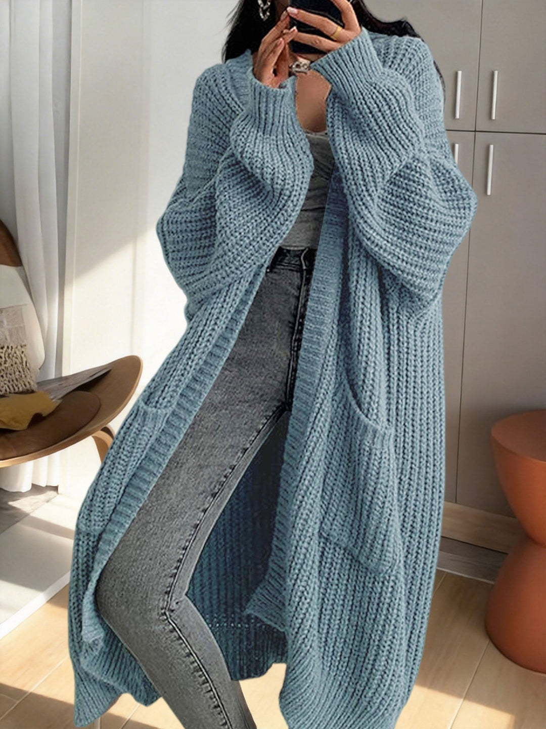 Isadora | Sweeping Longline Duster Knit Cardigan for Women