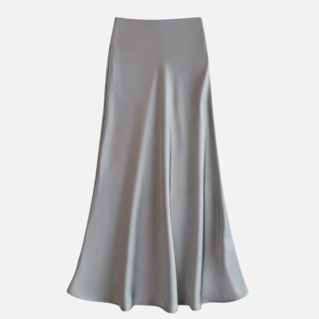 Marisol | Sheeny Satin Bias Cut Long Skirt for Women