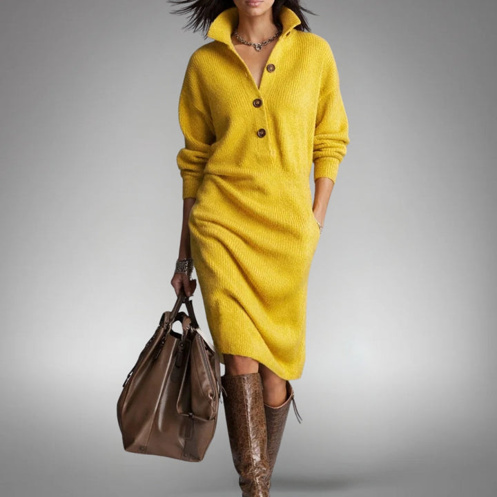 Honorine | Lush Wool Blend Knit Sweater Dress for Women