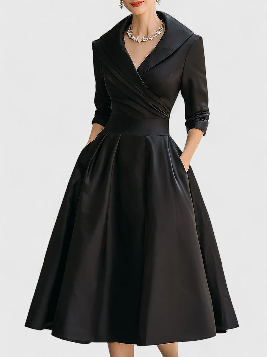 Julie | Belted Wrap Midi Dress for Women