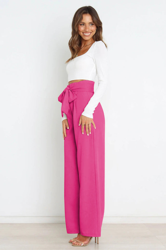 Winona | Matte High Waist Wide Leg Trousers for Women