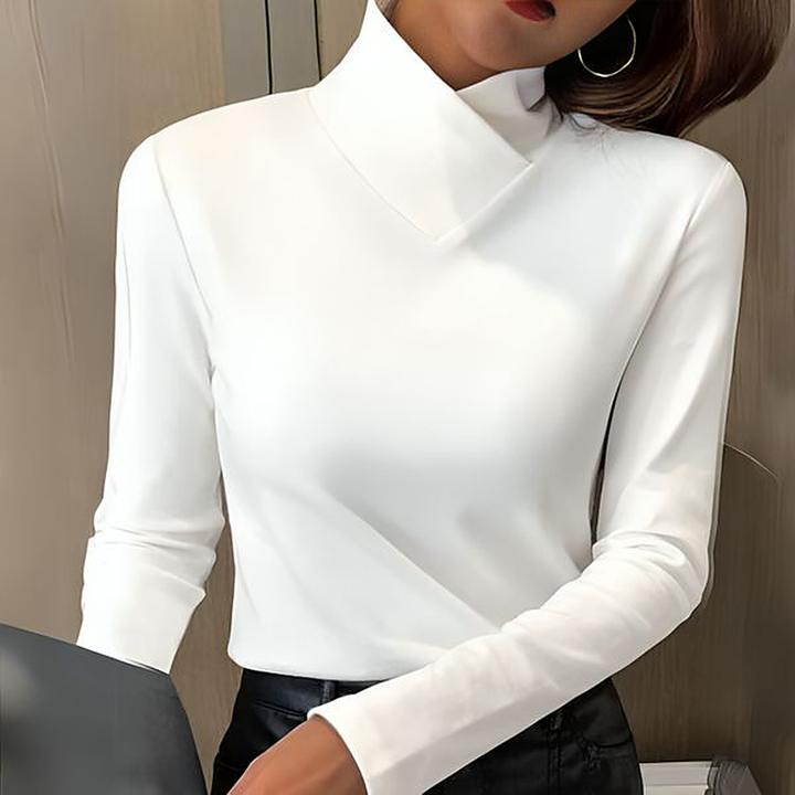 Antoinette | Swept Asymmetric Wrap Knit Top for Women