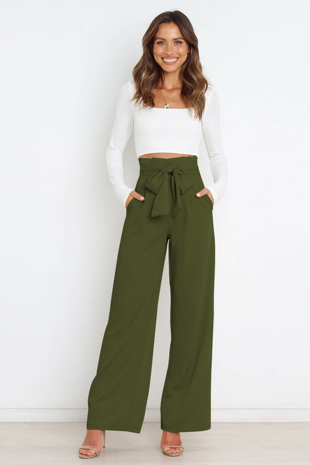 Winona | Matte High Waist Wide Leg Trousers for Women