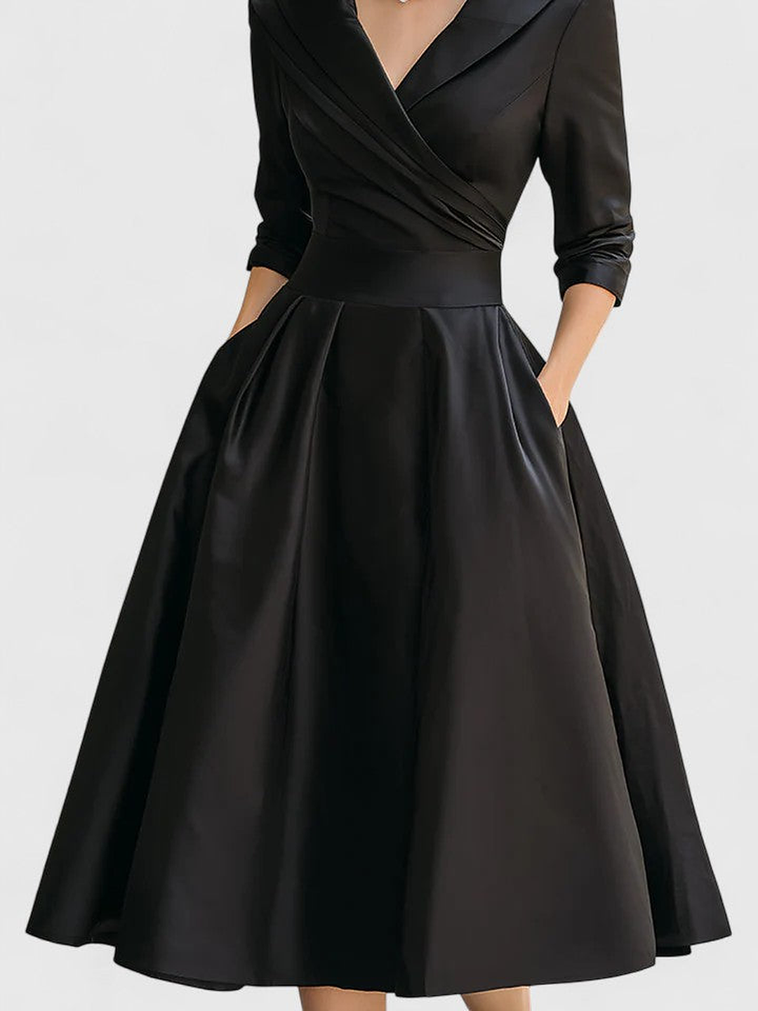 Julie | Belted Wrap Midi Dress for Women