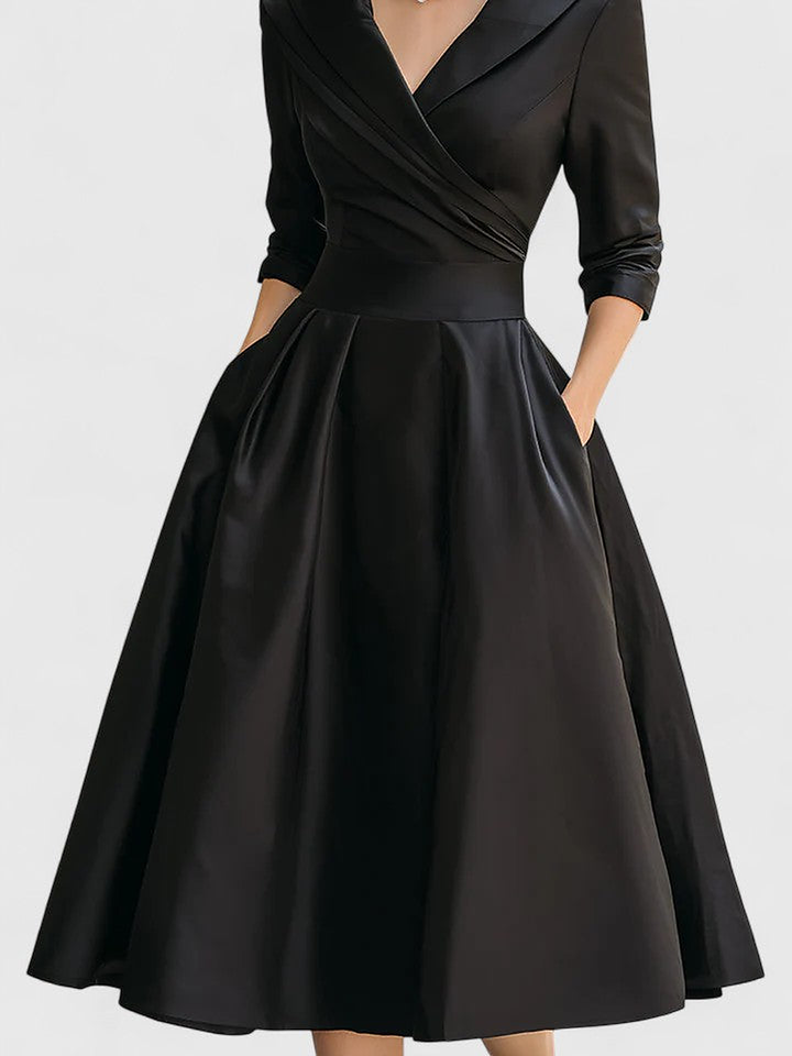 Julie | Belted Wrap Midi Dress for Women