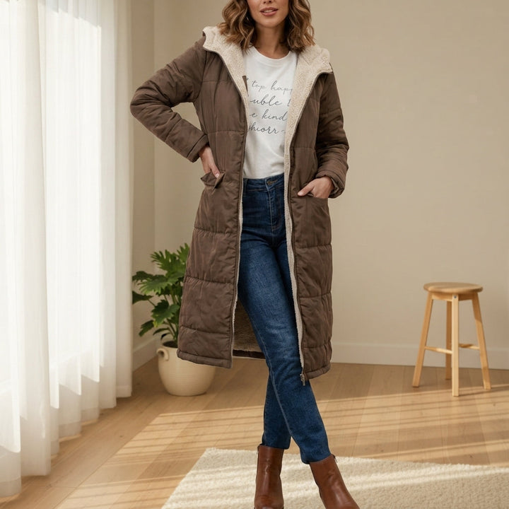 Matilda | Sturdy Sherpa-Lined Long Puffer Coat for Women
