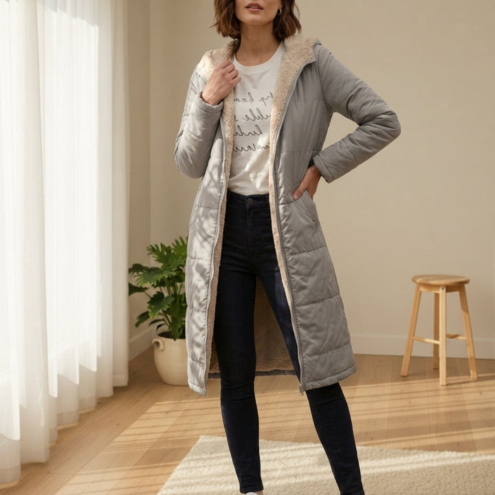 Matilda | Sturdy Sherpa-Lined Long Puffer Coat for Women