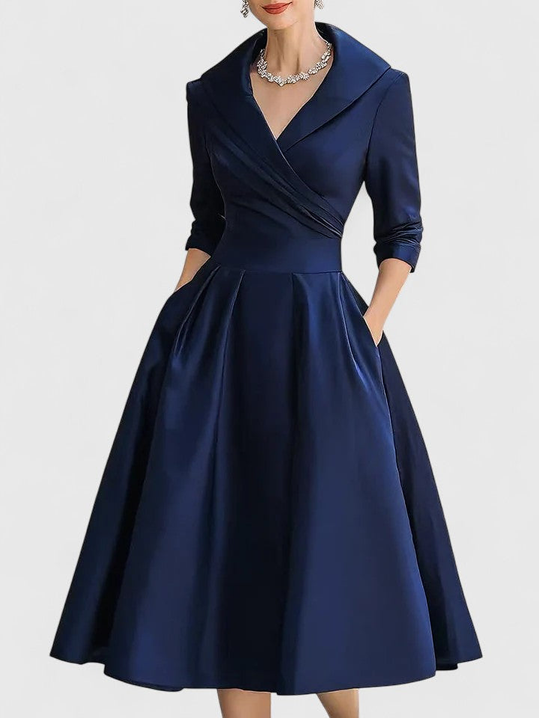 Julie | Belted Wrap Midi Dress for Women