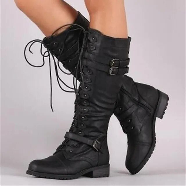 Zephyrine | Laced Retro Lace Up Boots for Women
