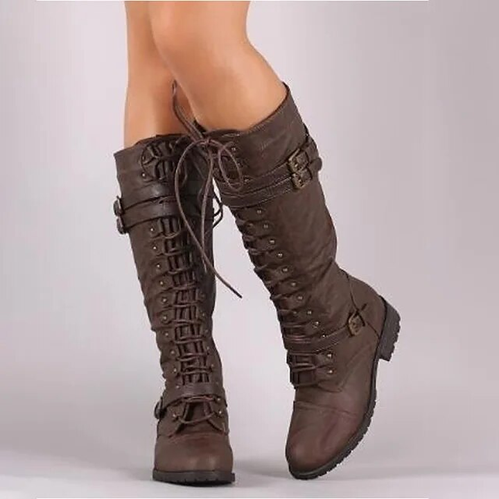 Zephyrine | Laced Retro Lace Up Boots for Women