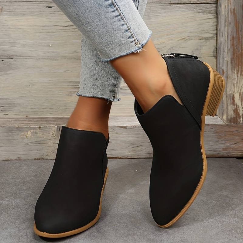 Celine | Welted Leather Look Ankle Boots for Women