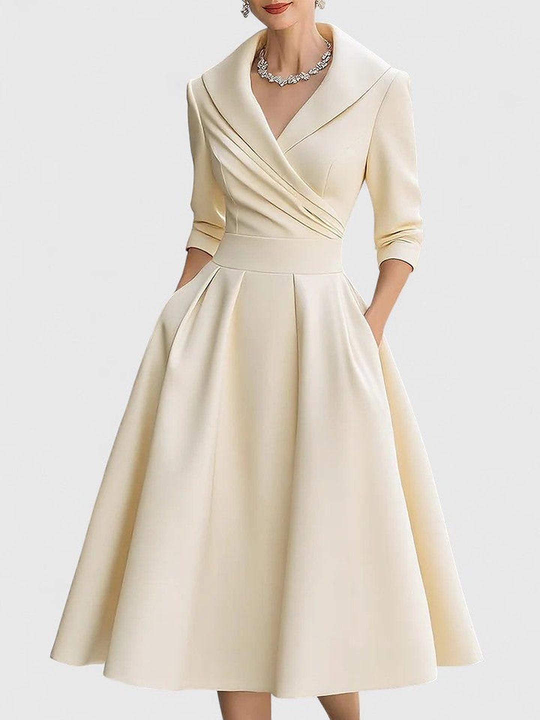 Julie | Belted Wrap Midi Dress for Women