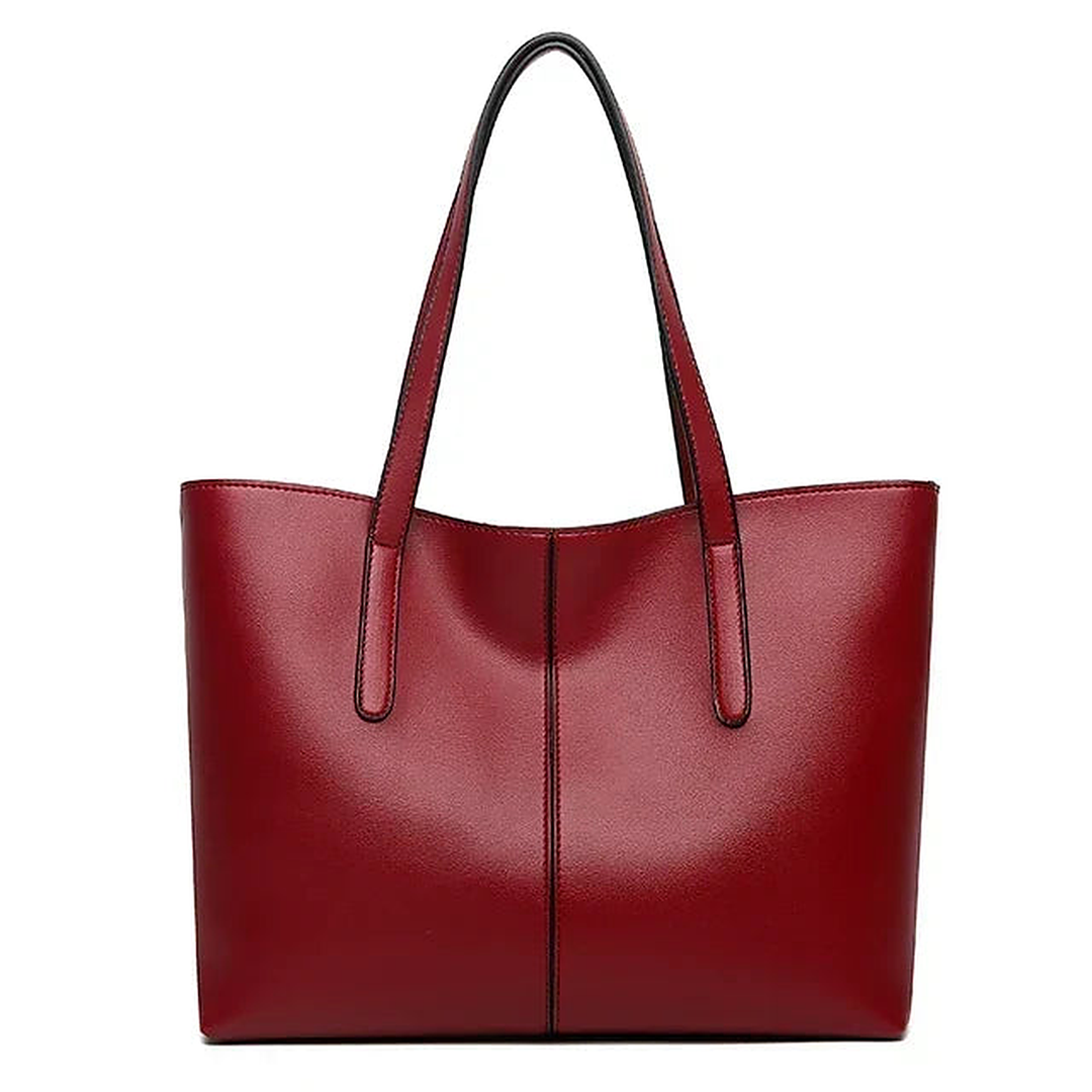 Prune | Waxed Large Leather Tote Bag for Women