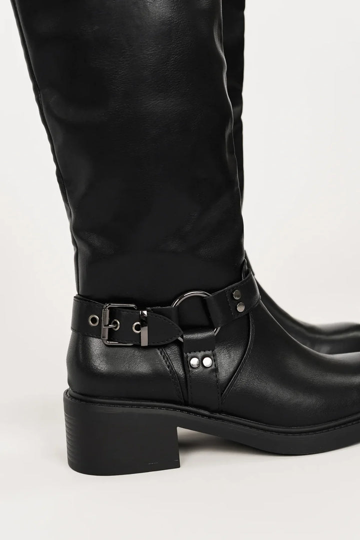Veronique | Studded Biker Boots for Women