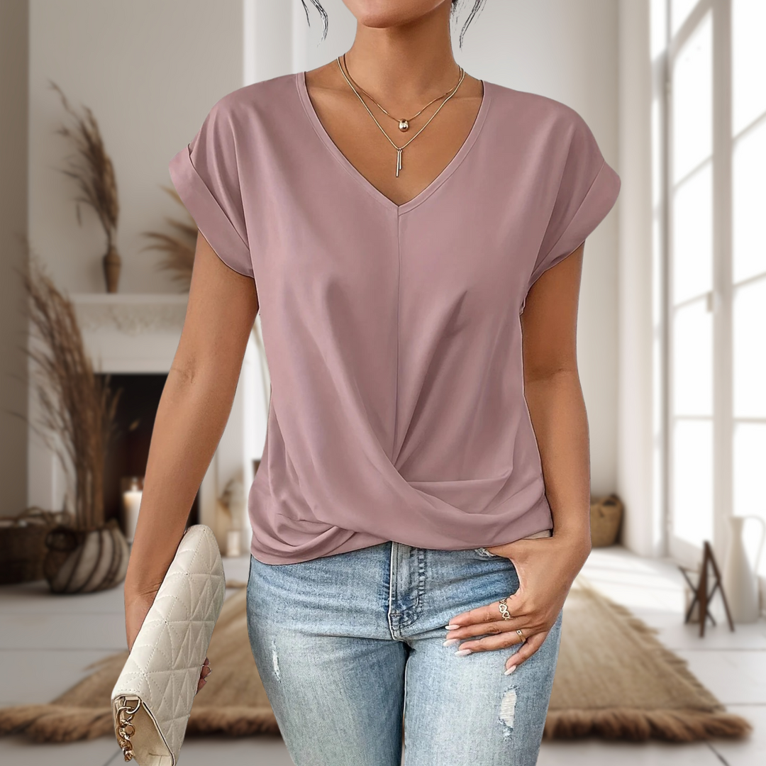 Frances | Unfussy Sweetheart Neck Long Sleeve Tee for Women