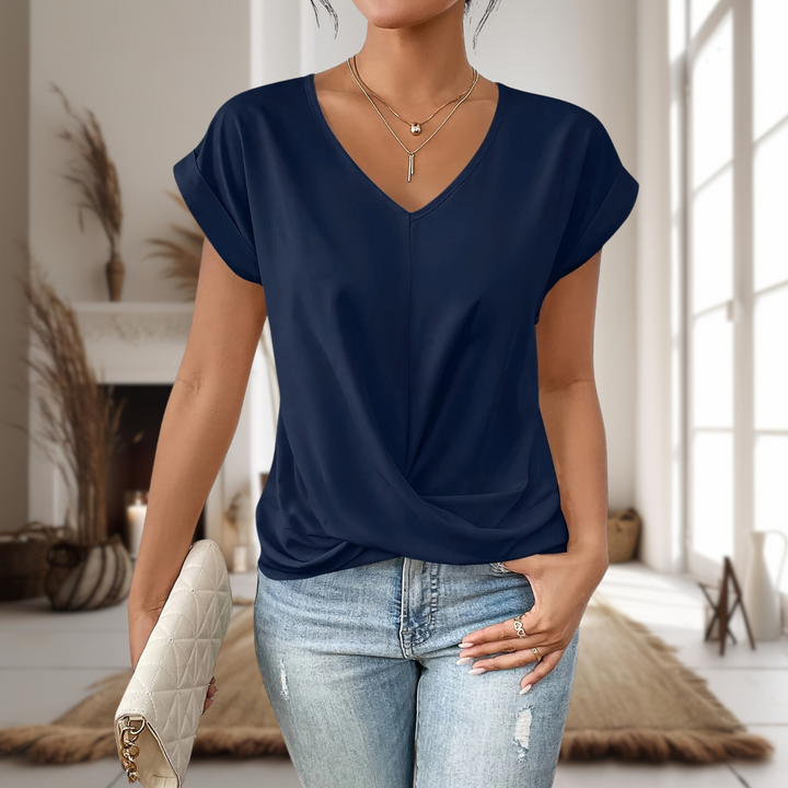 Frances | Unfussy Sweetheart Neck Long Sleeve Tee for Women