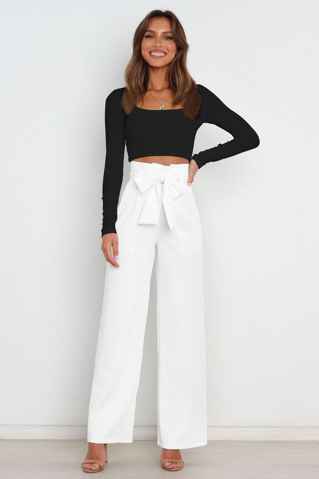 Winona | Matte High Waist Wide Leg Trousers for Women