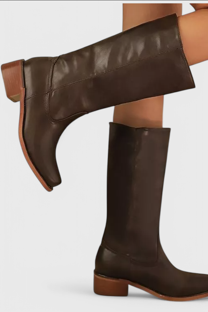 Brigitte | Ribbed Classic Knee High Boots for Women