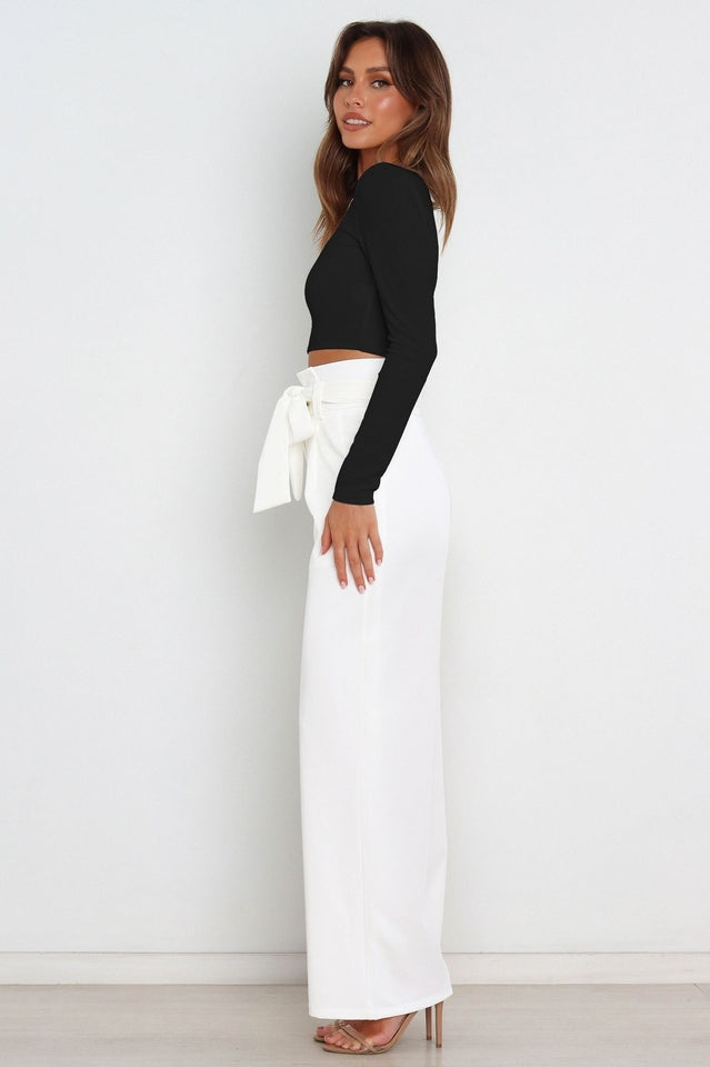 Winona | Matte High Waist Wide Leg Trousers for Women