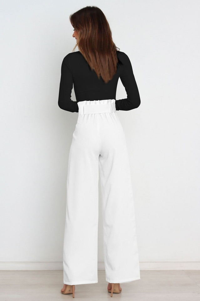 Winona | Matte High Waist Wide Leg Trousers for Women