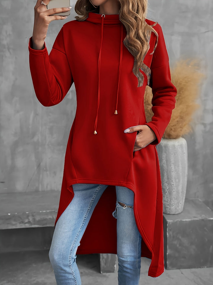 Natalie | Drowsy High Low Drawstring Hoodie for Women