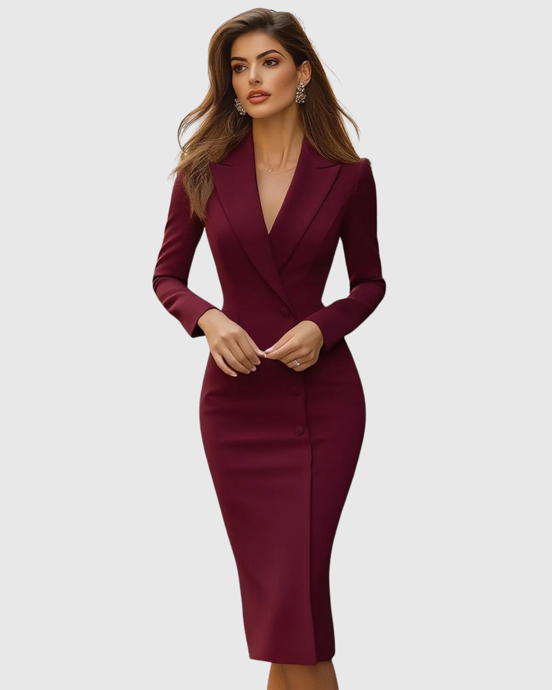 Yvette | Clean Button Front Blazer Dress for Women