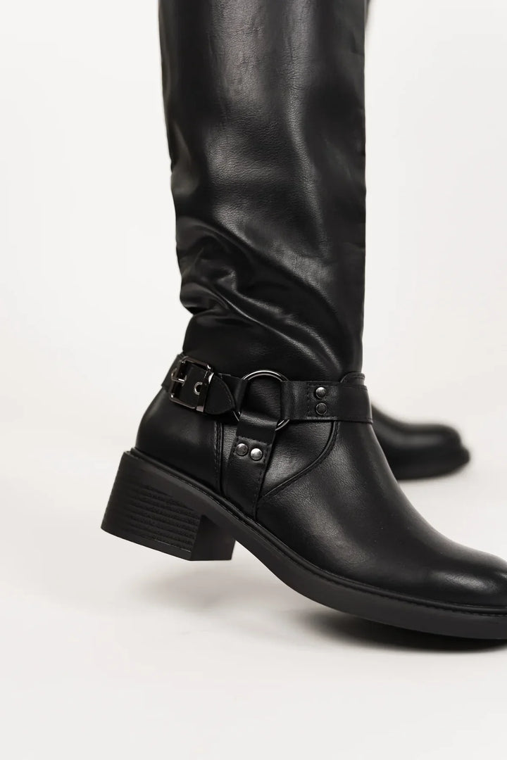 Veronique | Studded Biker Boots for Women