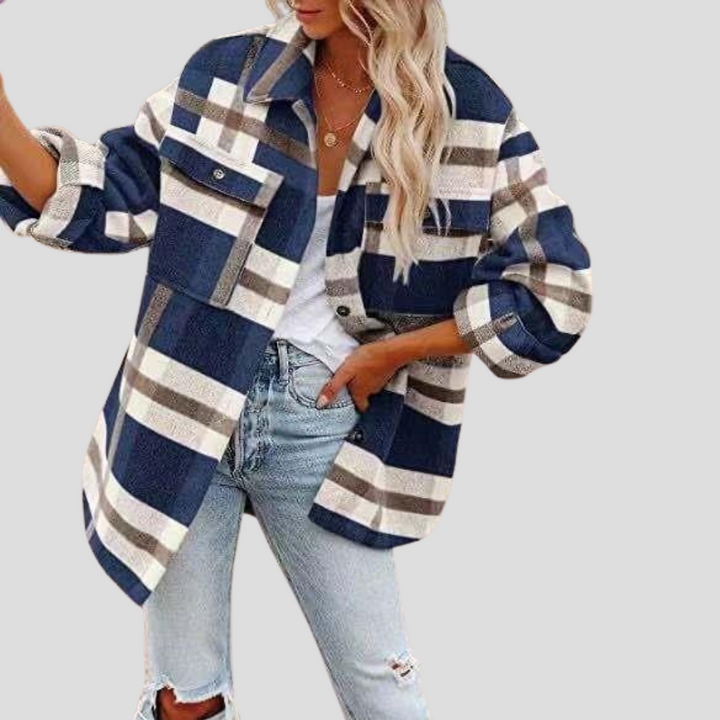 Margot | Homespun Brushed Plaid Overshirt for Women