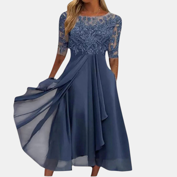 Eulalie | Scalloped Lace Cocktail Dress for Women