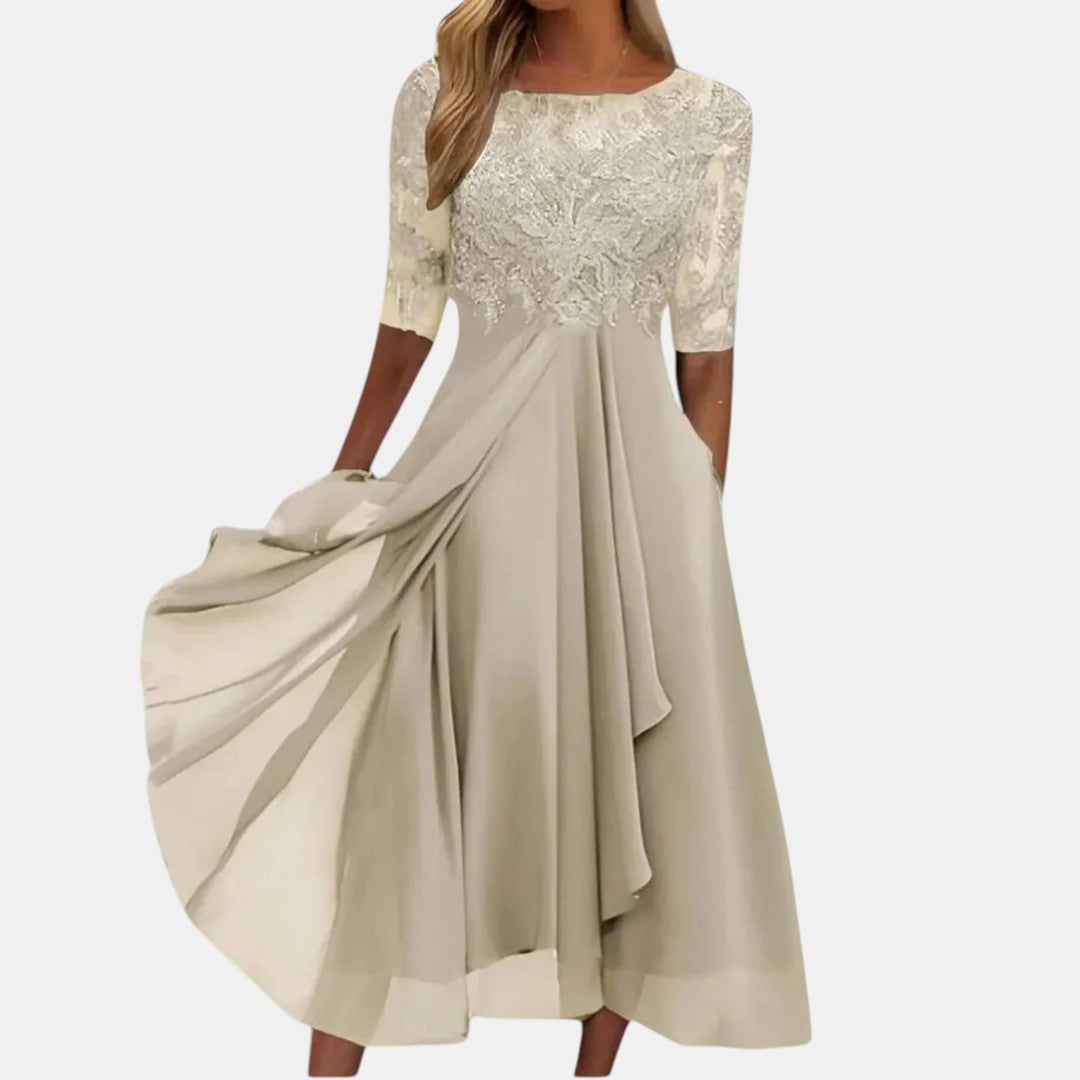 Eulalie | Scalloped Lace Cocktail Dress for Women