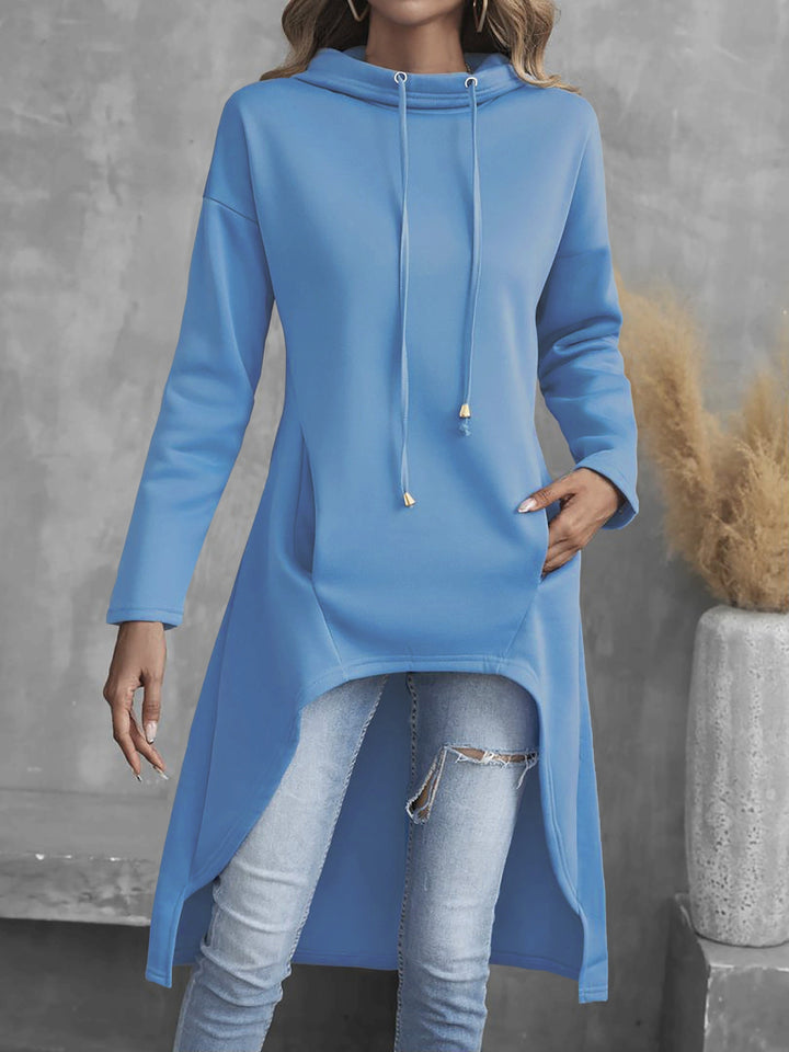 Natalie | Drowsy High Low Drawstring Hoodie for Women