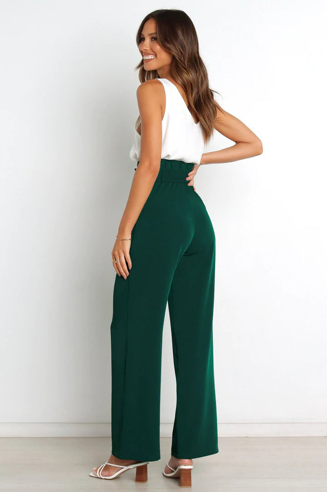 Winona | Matte High Waist Wide Leg Trousers for Women