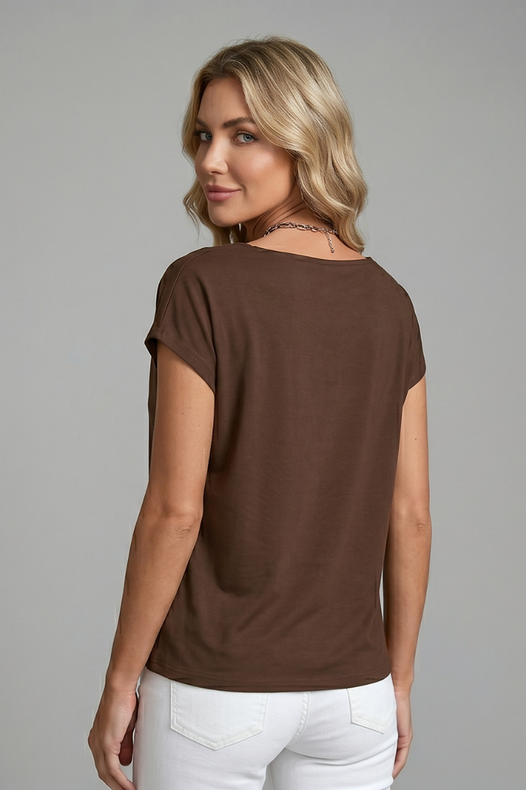 Ghislaine | Gathered Cowl Neck Draped Blouse for Women