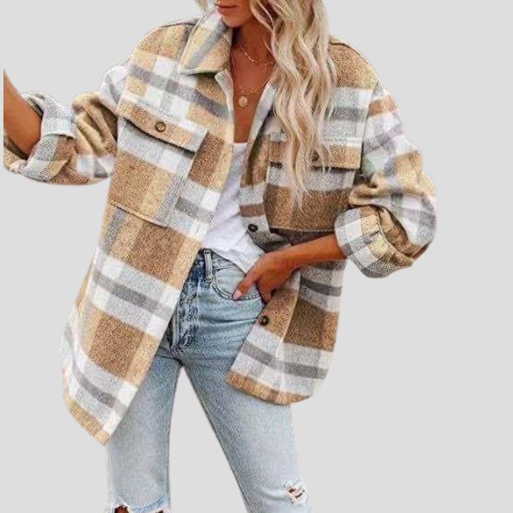 Margot | Homespun Brushed Plaid Overshirt for Women