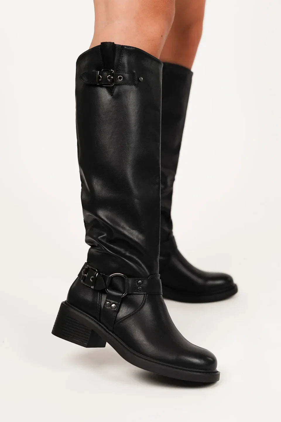 Veronique | Studded Biker Boots for Women