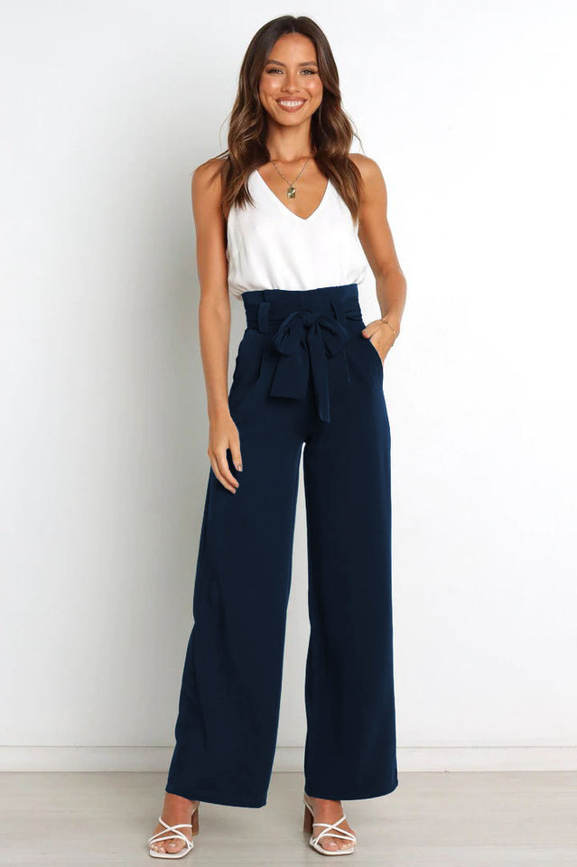 Winona | Matte High Waist Wide Leg Trousers for Women